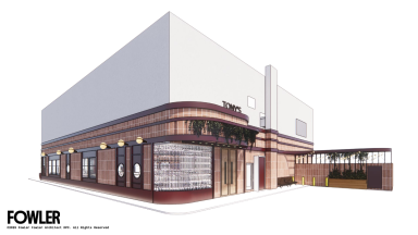 A rendering of the new Tony's Di Napoli restaurant planned to open on Manhasset's Miracle Mile.