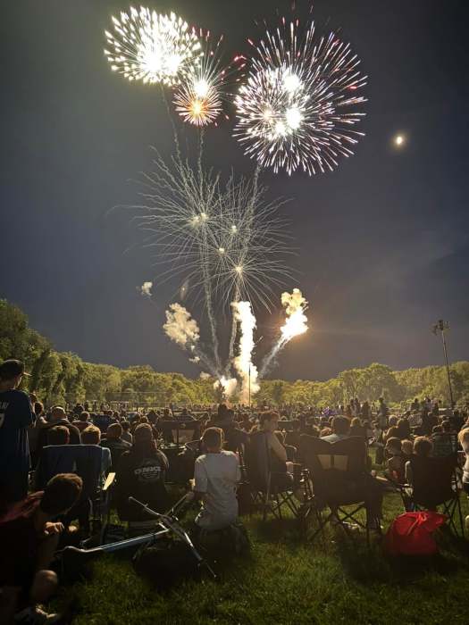 Massapequa Park residents enjoyed a fireworks show to kick off the holiday celebration.