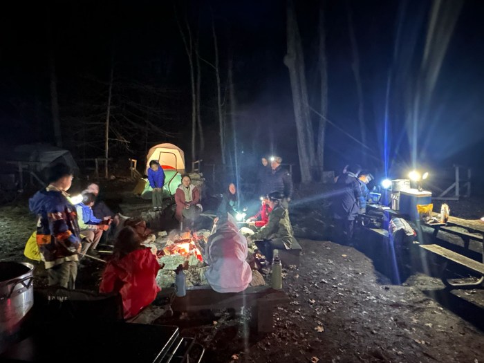 Boy Scouts of Troop 10, Den Chief Ladies of Troop 8 and Cub Scout Troop 178 camp together.