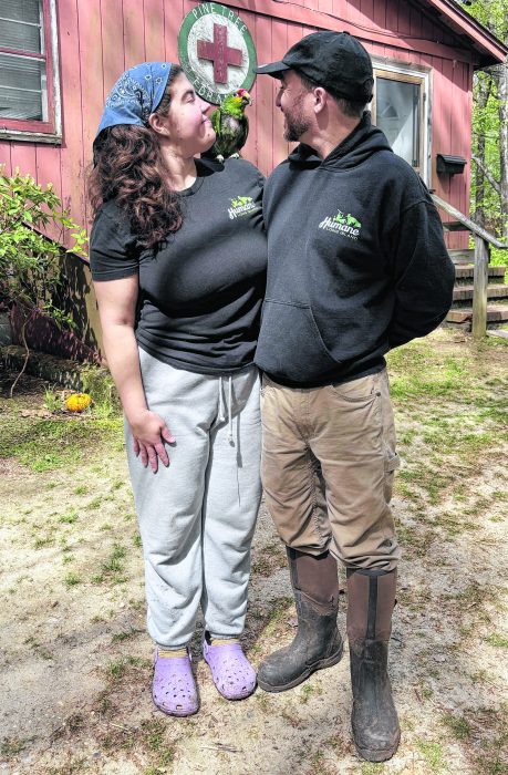 John and Julianna DiLeonardo of Humane Long Island with one of their rescues.