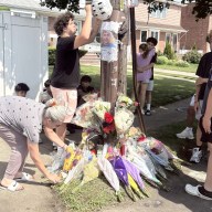 Friends and family gathered Monday night at the crash site where Antonio Benitez died.