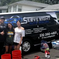 Hender Alvarado and his two daughters donated their time and services to support the fundraiser.