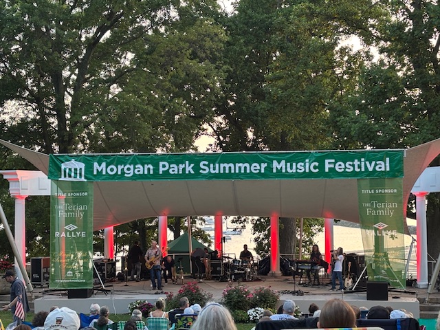 Chicago tribute band, 'Beginnings,' takes the stage at the Morgan Park Summer Music Festival in Glen Cove.
