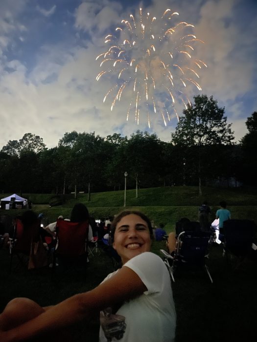 Roslyn High School student, Kaylee Rhine, spent the night with friends and family.