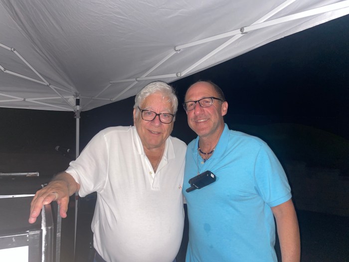 Mayor Michael Koblenz and Deputy Mayor Brian Meyerson at the firework celebration.