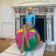 The Nassau County Museum of Art takes visitors on an exploration of play. "Bibi on the Ball," by Carole A. Feuerman.