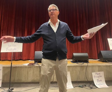 Thomas Plominski, a Manorhaven resident, helped spearhead a public meetings to inform residents about overdevelopment in Manorhaven.