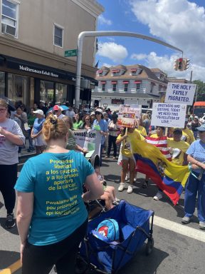 The St. Brigid Catholic Church held a Pilgrimage of Hope Walk to support the community's immigration concerns.