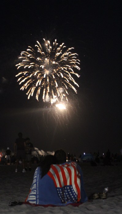 Thousands gathered at Jones Beach on July 4 to celebrate America's birthday with a firework specular show.