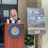 U.S. Rep Laura Gillen pushes legislation for safer roads in Hempstead.