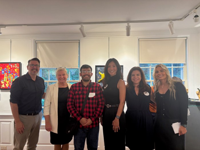 (L. to R.) John Filek, Sue Ruzenski, David Gonzales, Katie Bellomo, Lisa Grossman and Antonia Isnardi.