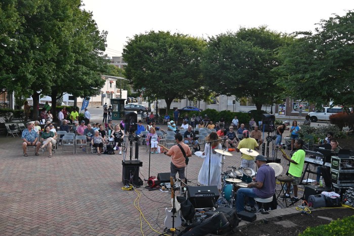 Members of the community enjoyed the free musical performance.