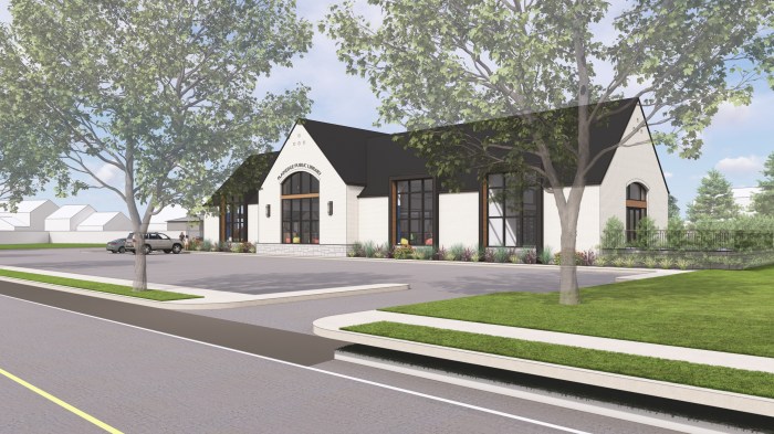 Rendering of the proposed new library that community members will vote on.