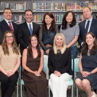 Carol Cheng (Top C.) and Lisa Coscia (Bottom Far L.) were sworn onto the Syosset Board of Education as president and vice president, respectively.