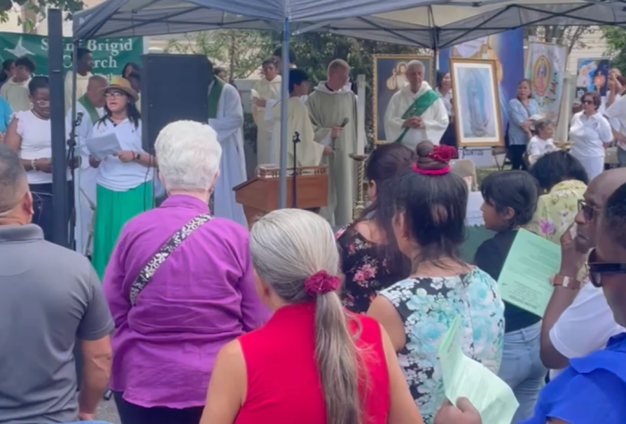 Roughly 300 members of the congregation participated in the walk which was concluded with prayer.