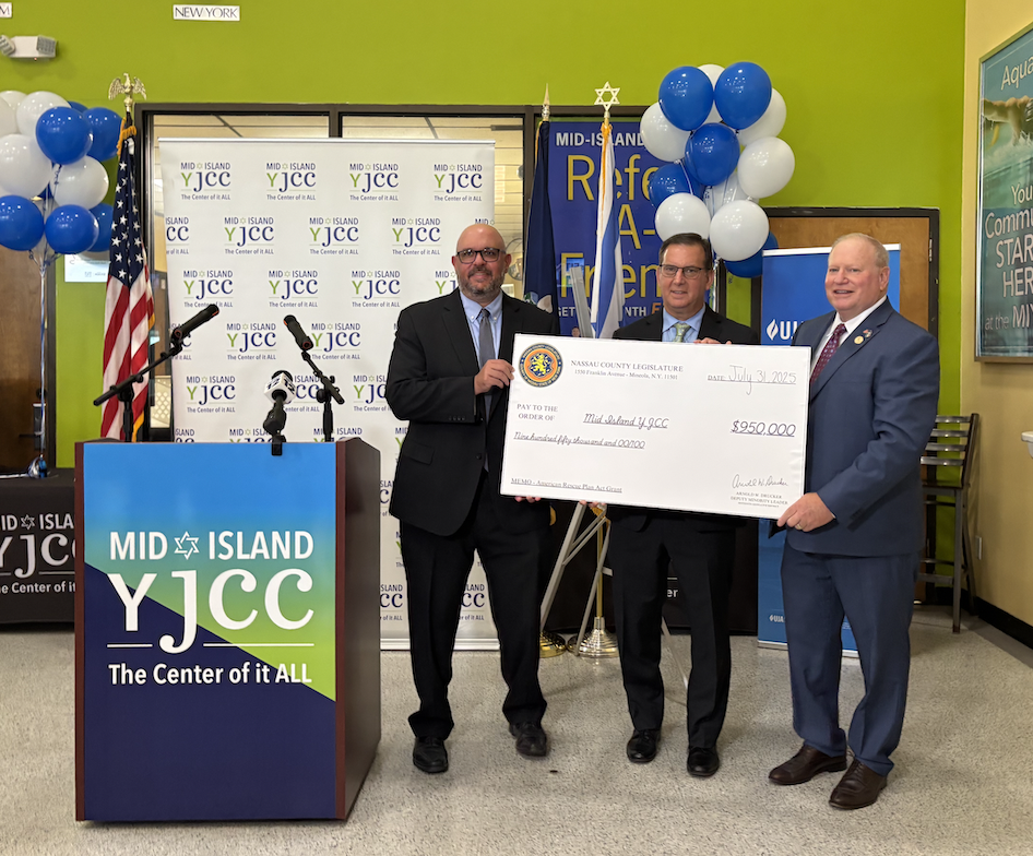 Nassau County Legislator Seth Koslow Rick Lewis and Nassau County Legislature Deputy Minority Leader Arnold Drucker (L. to R.).