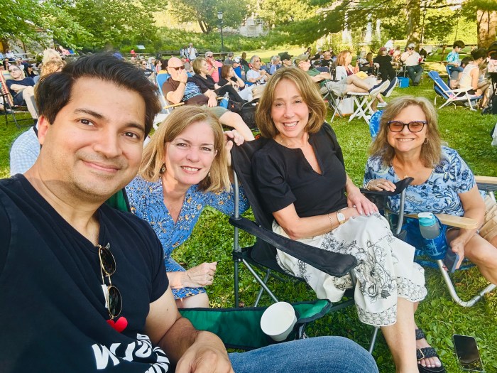 Prashant Gupta, Jennifer DeSena, Gwen Levy and Barbara Kaplan at the concert. 