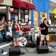 Hundreds of people gathered for the first of four Farmingdale Music on Main events this summer.