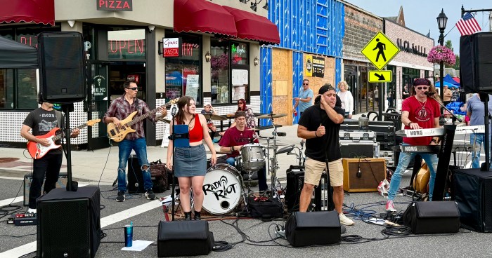 Hundreds of people gathered for the first of four Farmingdale Music on Main events this summer.