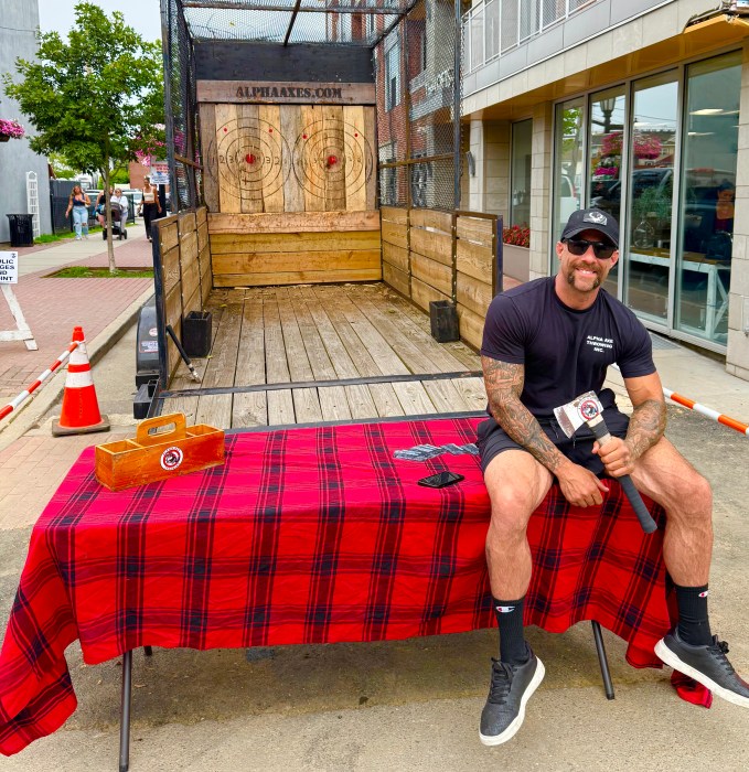 Many local businesses had pop-ups along Main Street.