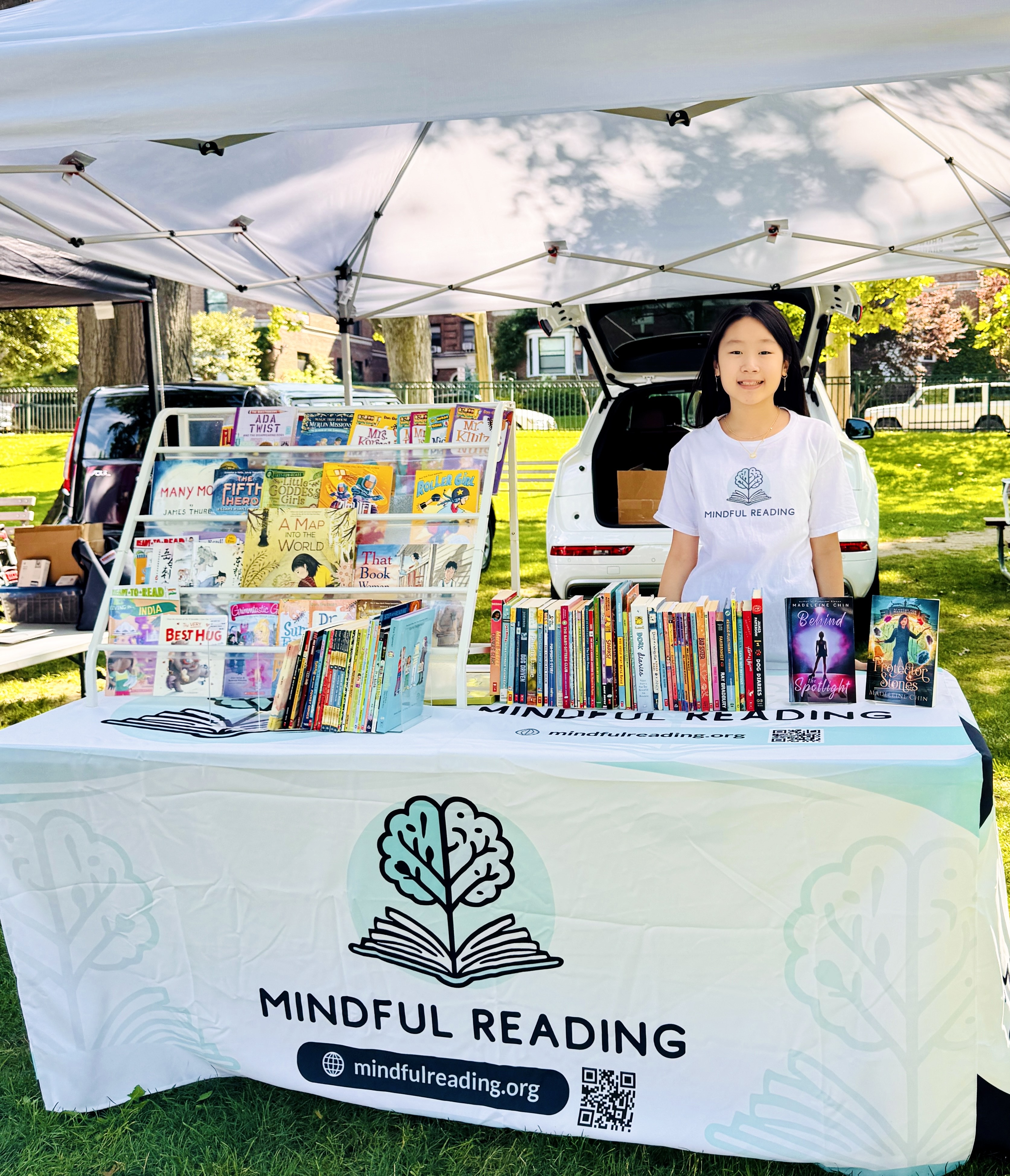 Madeleine Chin's nonprofit donates books to students at Title I schools in Queens.