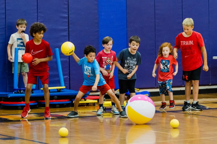 Students compete against each other at the Oyster Bay-East Norwich school district's summer sports camp.