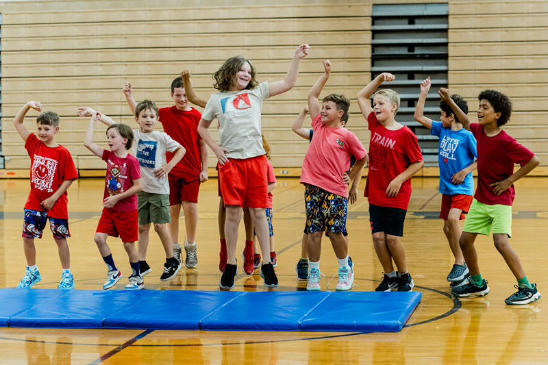 Teams of Project Adventure campers showcase their dancing skills