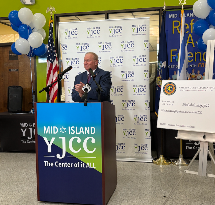 Nassau County Legislature Deputy Minority Leader Arnold W. Drucker said it feels good to give back.