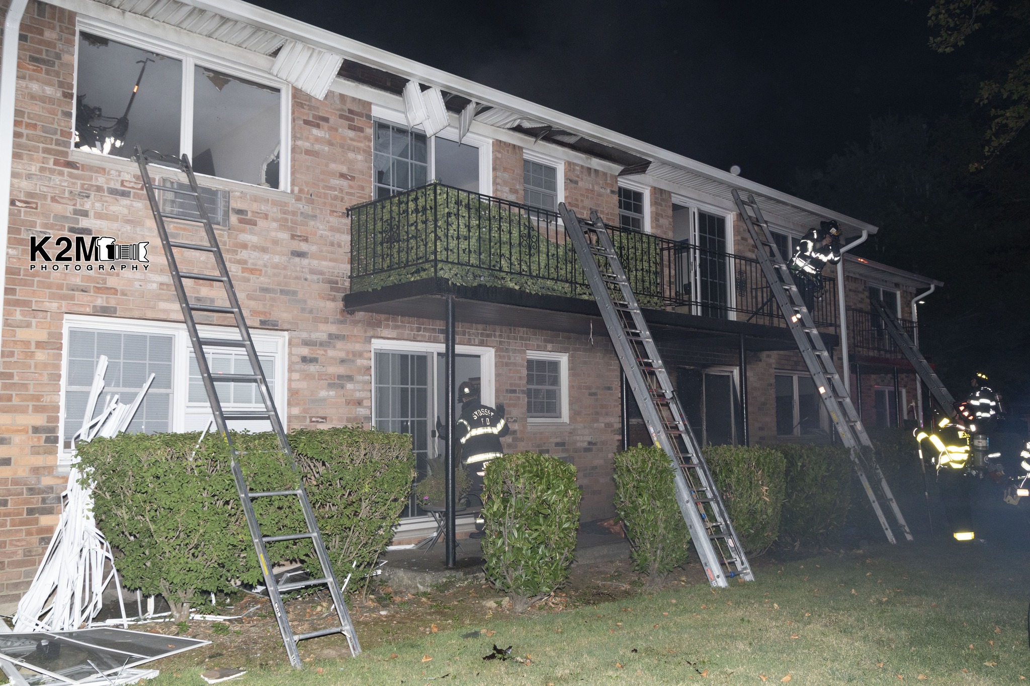 Residents were assisted out of the building by first responders.