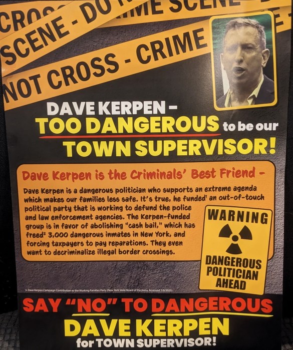 Dave Kerpen, the democratic candidate for North Hempstead Town Supervisor is challenging incumbent Jennifer DeSena to condemn "lie-filled" mailings, according to Kerpen.