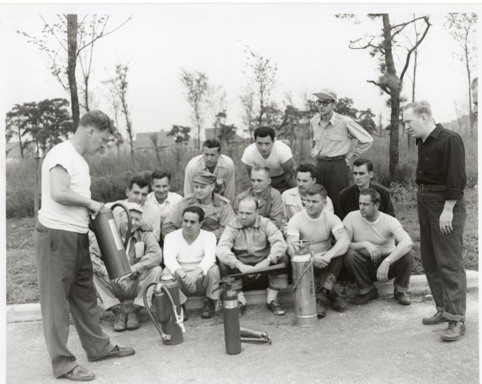 The Levittown Fire Department during its first ever training session.