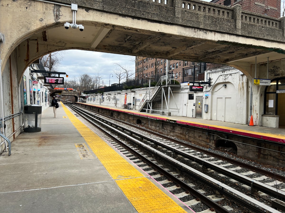 The Great Neck Long Island Rail Road Train Station was flooded during a flash flood that washed over the New York metropolitan area.