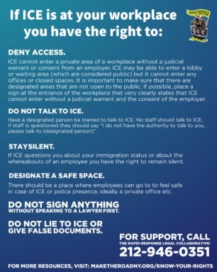 Immigration Attorney Michael Mandel spoke about tips and tricks if ICE is at your workplace at the Port Washington Chamber of Commerce.