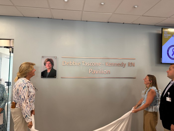 Debbie Tascone-Kennedy was honored for her time with Northwell Health during a ceremony at the Plainview Hospital.