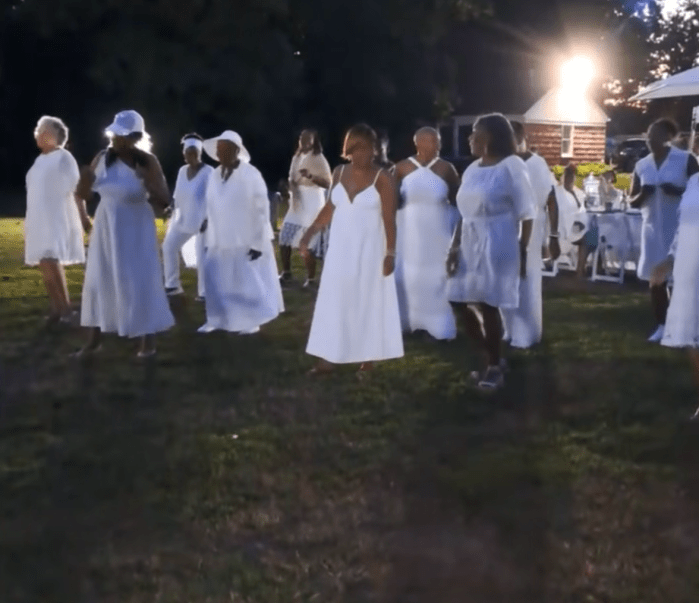 The all-white party helped raise funds for the church to keep its doors open.