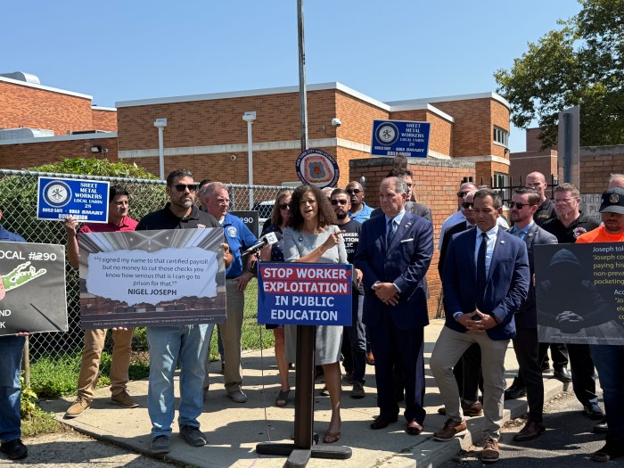 Labor unions push wage theft law after Uniondale school district contractor fraud