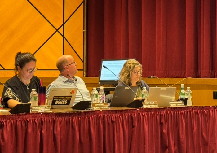 Glen Cove Board of Education Trustees Lia Leone, Brett Miller and Maria Elena Venuto (L. to R.)