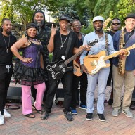 Westbury Arts Board Member Ren Zelaya, Lawrence 'LAW' Worrell and the Planet 12 Movement, and Westbury Arts President Julie Lyon at the Summer Concert Series 2025