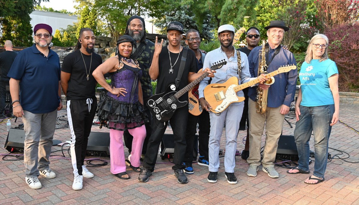 Westbury Arts Board Member Ren Zelaya, Lawrence 'LAW' Worrell and the Planet 12 Movement, and Westbury Arts President Julie Lyon at the Summer Concert Series 2025