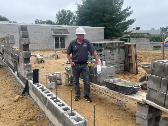 Jim Nazzaro at the Canine Companions construction site