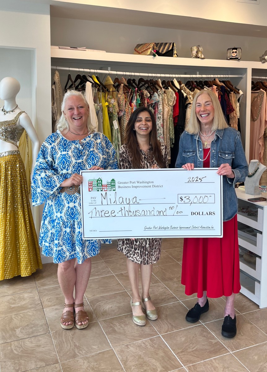 Milaya Boutique in Port Washington received two grants from the Greater Port Washington Business Improvement District.