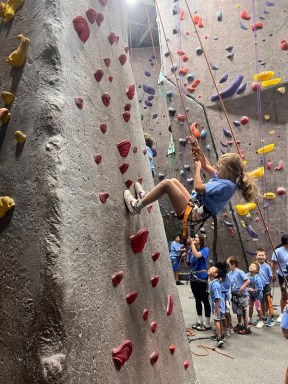 Port Washington Children's Center took students rock climbing at Island Rock in Plainview.