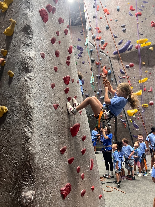 Port Washington Children's Center took students rock climbing at Island Rock in Plainview.