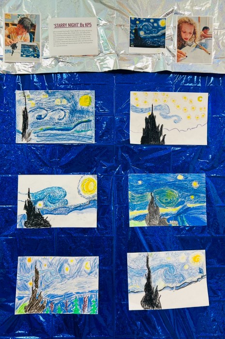 Families also got the chance to walk through the students' art gallery.