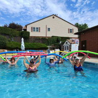 Seniors at the Knolls of Melville participate in aquatic therapy classes each week, led by Ken Shah.