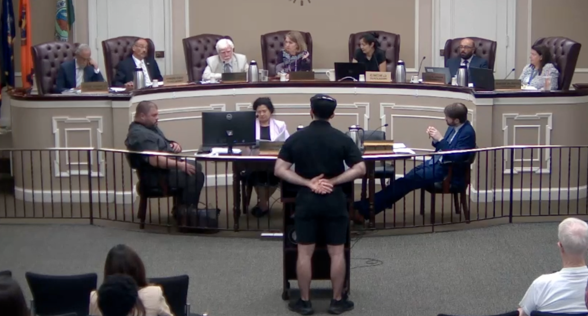 A New Hyde Park resident asked the town board to look at its town code regarding food vendors during public comment.