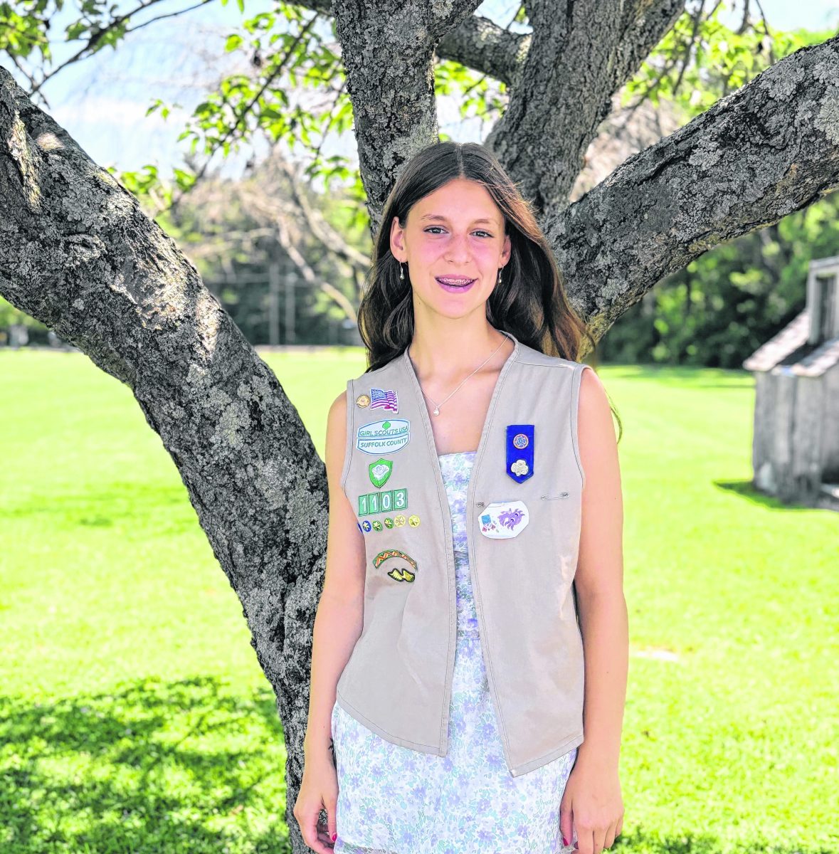Emma Madeline Mazzarella is a Girl Scout from Patchogue who founded You Are Not Alone Bags to help struggling students.