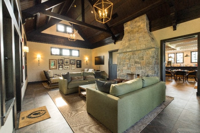 The interior of the newly-renovated Calamity Jane House at the Nassau Country Club in Glen Cove.