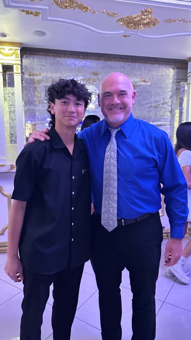 Herricks baseball coach James Bailan (R.) called Constantine Cheung (L.) dedicated and respectful. 