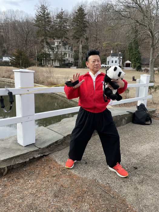 Gee often incorporates a toy in his exercises to help visualize a movement.